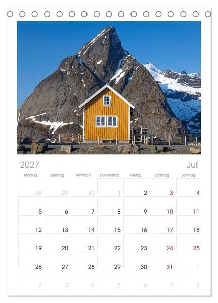 Produktbild: Tischplaner 2027 - Licht des Nordens - LOFOTEN (A5 Tischkalender zum Aufstellen) CALVENDO