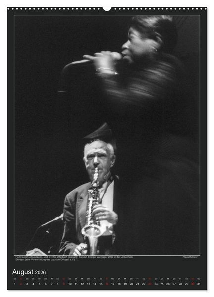 Produktbild: Jazz Moments (Wandkalender 2026 DIN A2 hoch), CALVENDO Monatskalender