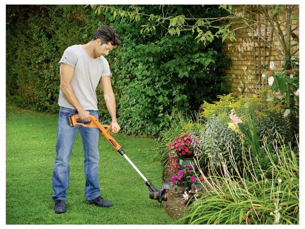 Produktbild: Black & Decker Akku Akku-Rasentrimmer inkl. Akku, inkl. Ladeger&auml;t, H&ouml;henverstellbarer Griff 18 V Schnittbreite (max.): 25 cm