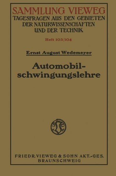 Produktbild: Automobilschwingungslehre
