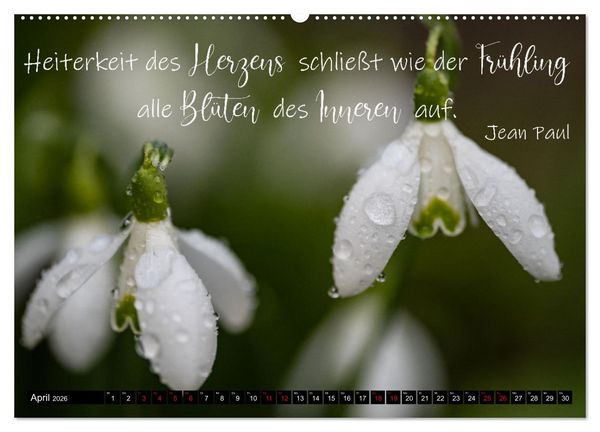 Produktbild: Bilder und Texte f&uuml;r die Seele (Wandkalender 2026 DIN A2 quer), CALVENDO Monatskalender