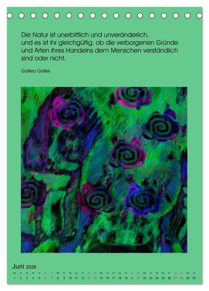 Produktbild: NaturVisionen (Tischkalender 2026 DIN A5 hoch), CALVENDO Monatskalender