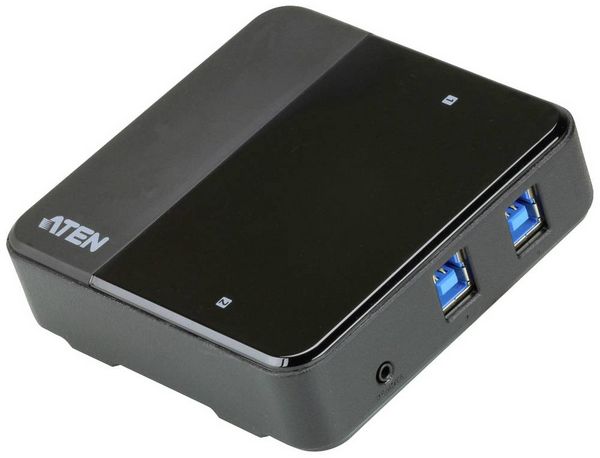 Produktbild: ATEN US3324 2 Port USB 3.2 Gen 1-Umschalter (USB 3.0) Schwarz