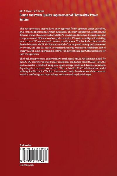 Produktbild: Design and Power Quality Improvement of Photovoltaic Power System