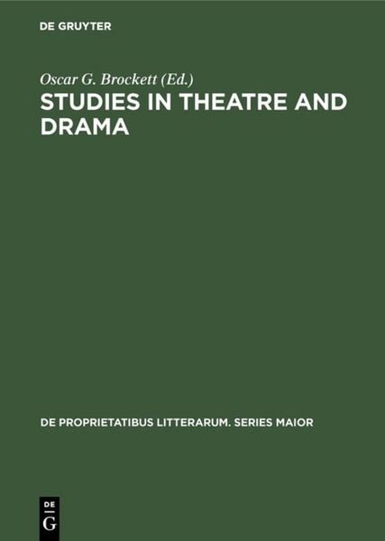 Produktbild: Studies in Theatre and Drama