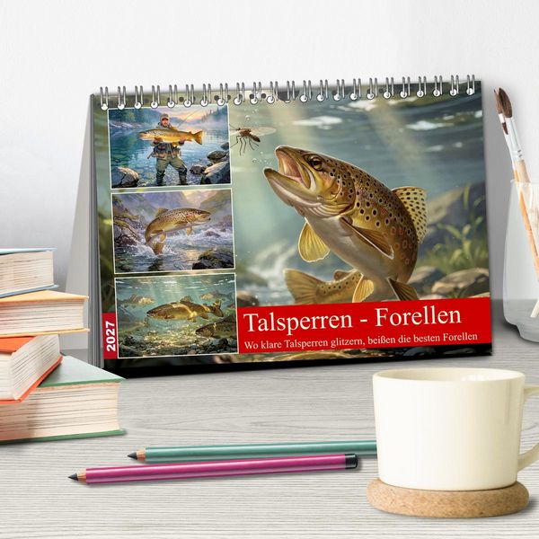 Produktbild: Talsperren - Forellen (Tischkalender 2027 DIN A5 quer), CALVENDO Monatskalender