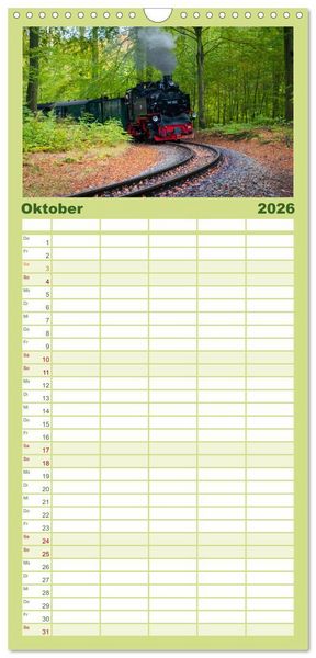 Produktbild: Familienplaner 2026 - Ein ganzes Jahr unter Volldampf! mit 5 Spalten (Wandkalender, 21 x 45 cm) CALVENDO