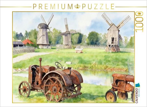 CALVENDO Puzzle Windmühlenpark auf der Insel Saaremaa | 1000 Teile Lege-Größe 64 × 48 cm Foto-Puzzle für glückliche Stunden