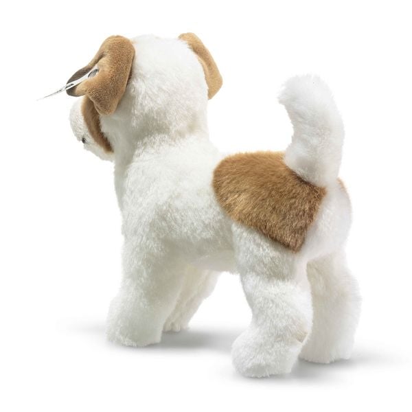 Produktbild: Steiff 076060 - Hund Terrie, stehend, wei&szlig;/hellbraun, Pl&uuml;sch, 17 cm
