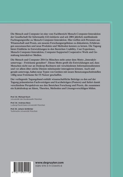 Produktbild: Mensch und Computer 2014 &ndash; Tagungsband