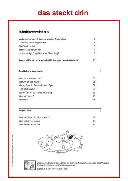 Produktbild: Literaturprojekt zu mutig, mutig