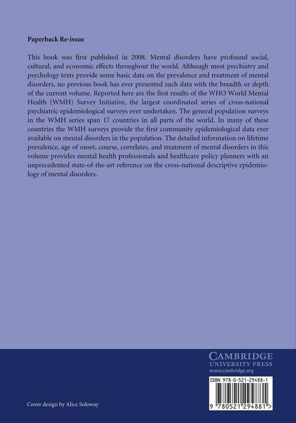 Produktbild: The Who World Mental Health Surveys
