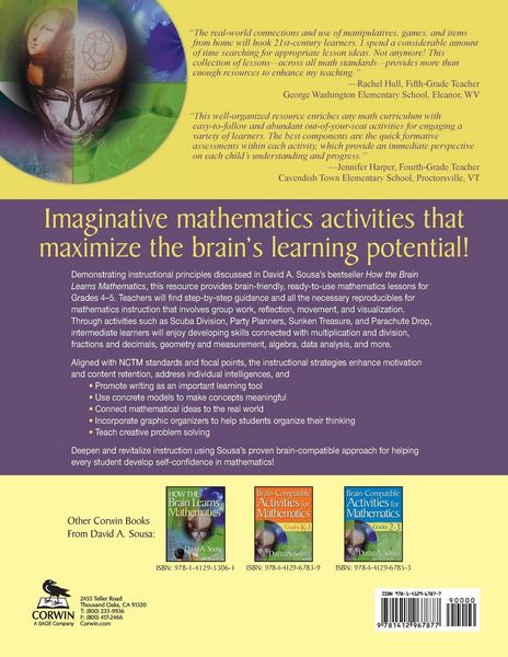 Produktbild: Brain-Compatible Activities for Mathematics, Grades 4-5