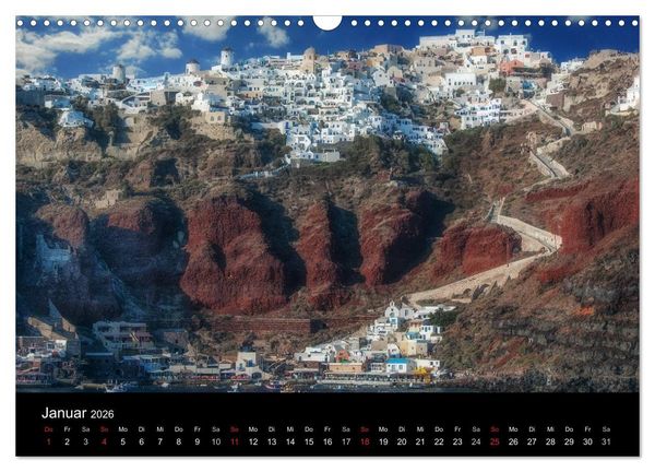 Produktbild: Zauberhaftes Santorin (Wandkalender 2026 DIN A3 quer), CALVENDO Monatskalender