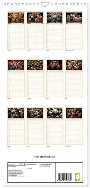 Produktbild: Familienplaner 2026 - Mehr ist einfach besser mit 5 Spalten (Wandkalender, 21 x 45 cm) CALVENDO