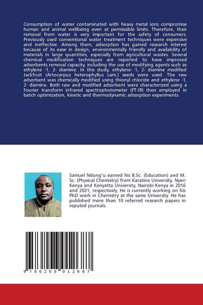 Produktbild: Kinetic, equilibrium and thermodynamic adsorption studies