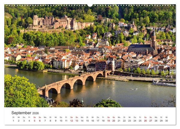 Produktbild: Lichtstimmungen in Heidelberg (Wandkalender 2026 DIN A2 quer), CALVENDO Monatskalender