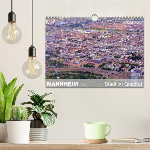 Produktbild: Mannheim - Stadt im Quadrat (Wandkalender 2026 DIN A4 quer), CALVENDO Monatskalender