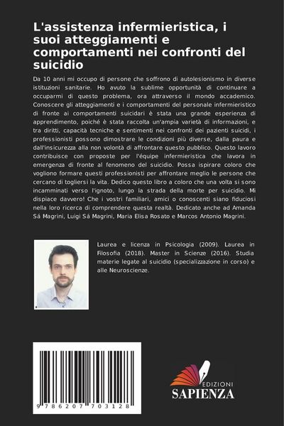 Produktbild: L'assistenza infermieristica, i suoi atteggiamenti e comportamenti nei confronti del suicidio