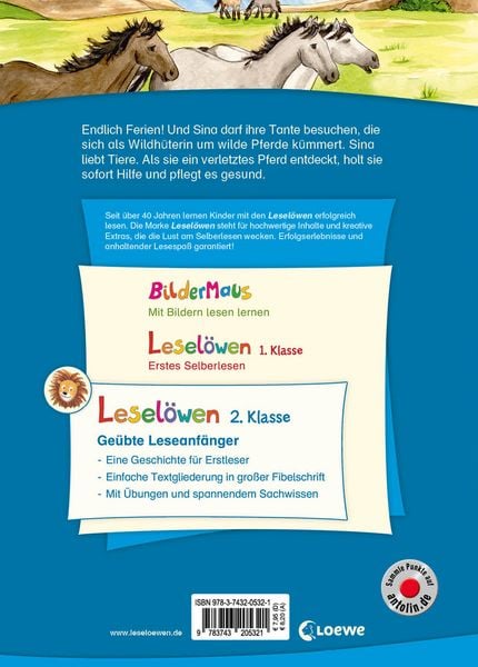 Produktbild: Lesel&ouml;wen 2. Klasse - Das verletzte Wildpferd