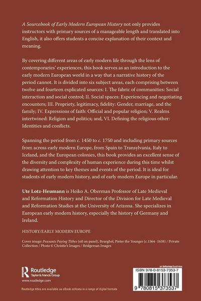Produktbild: A Sourcebook of Early Modern European History