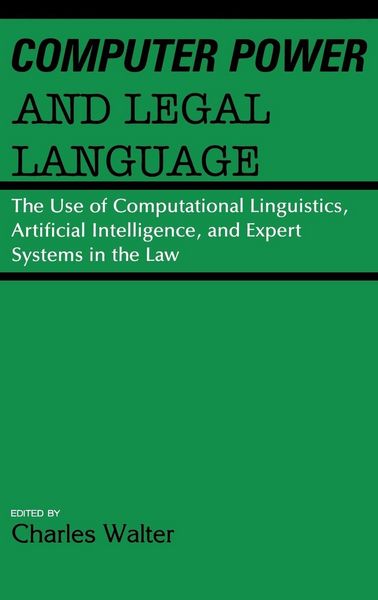 Produktbild: Computer Power and Legal Language