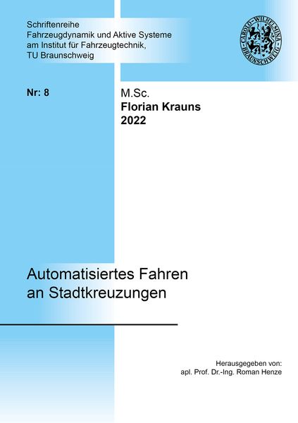 Produktbild: Automatisiertes Fahren an Stadtkreuzungen