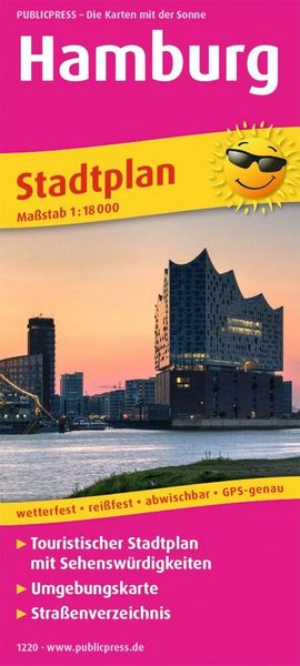 Produktbild: Publicpress Stadtplan Hamburg 1:18.000