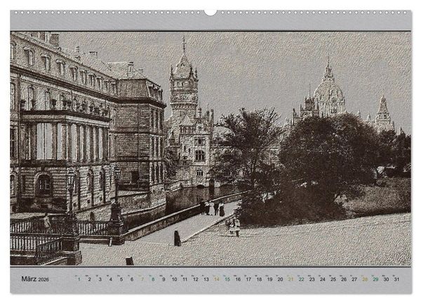Produktbild: Hannover, alte Aufnahmen neu interpretiert. (Wandkalender 2026 DIN A2 quer), CALVENDO Monatskalender