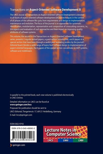 Produktbild: Transactions on Aspect-Oriented Software Development II