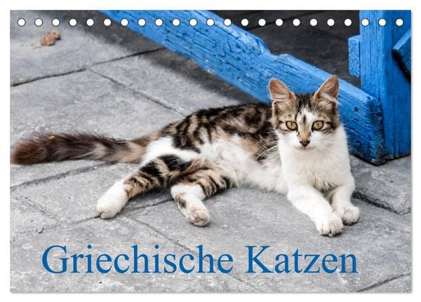 Griechische Katzen (Tischkalender 2026 DIN A5 quer), CALVENDO Monatskalender