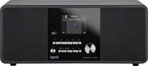 Imperial Dabman i200 Internet Tischradio DAB+, UKW, Internet AUX, USB, DLNA, LAN, Internetradio   Schwarz