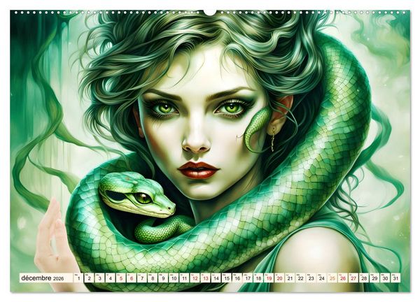 Produktbild: Adoratrice de serpents (Calendrier mural 2026 DIN A2 vertical) calendrier de bureau