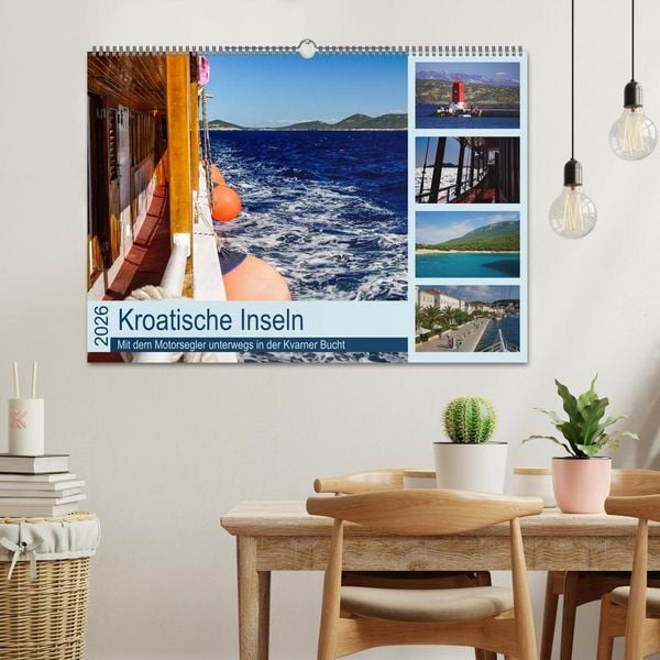 Produktbild: Kroatische Inseln - Mit dem Motorsegler unterwegs in der Kvarner Bucht (Wandkalender 2026 DIN A2 quer), CALVENDO Monatskalender