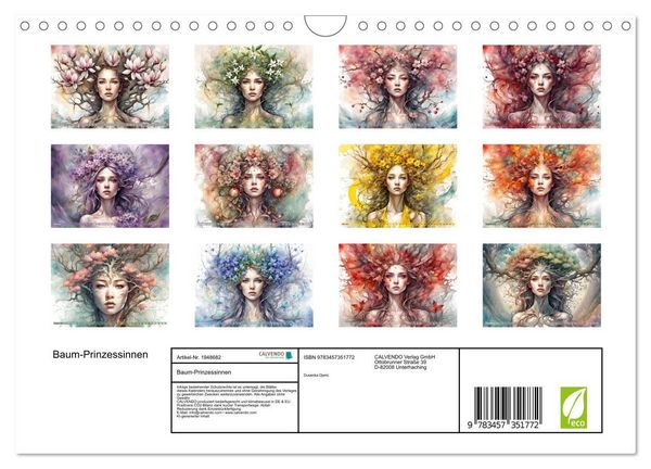 Produktbild: Baum-Prinzessinnen (Wandkalender 2026 DIN A4 quer), CALVENDO Monatskalender