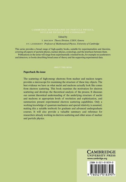 Produktbild: Electron Scattering for Nuclear and Nucleon Structure