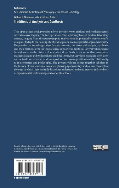 Produktbild: Traditions of Analysis and Synthesis