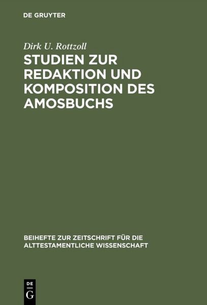Produktbild: Studien zur Redaktion und Komposition des Amosbuchs