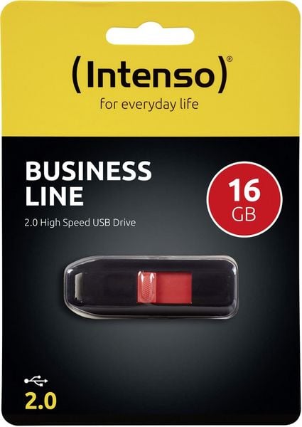 Produktbild: Intenso Business Line USB-Stick 16 GB Schwarz, Rot 3511470 USB-A (USB 2.0)