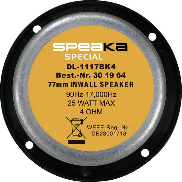 Produktbild: Renkforce SPE-178WT ELA-Einbaulautsprecher 40W 100V Wei&szlig; 1St.