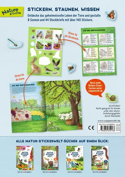 Produktbild: Natur-Stickerwelt: Tiere in Wald und Wiese