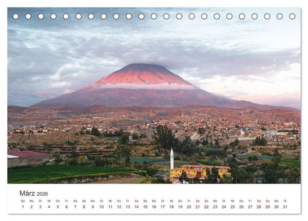 Produktbild: Geheimnisvolles Peru (Tischkalender 2026 DIN A5 quer), CALVENDO Monatskalender