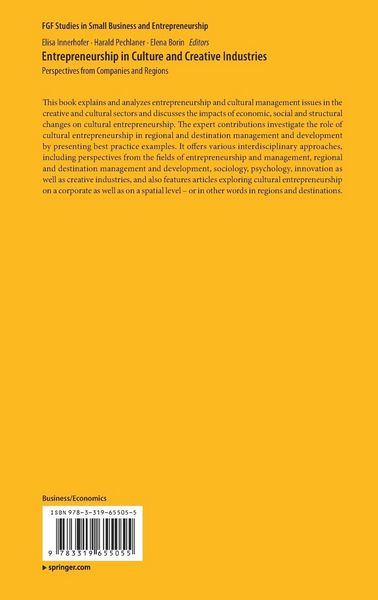 Produktbild: Entrepreneurship in Culture and Creative Industries