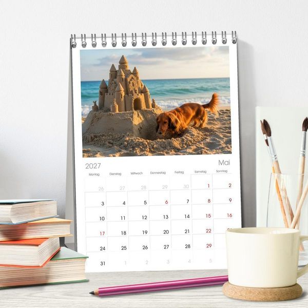 Produktbild: Tischplaner 2027 - Ideen in den Sand gesetzt (A5 Tischkalender zum Aufstellen) CALVENDO
