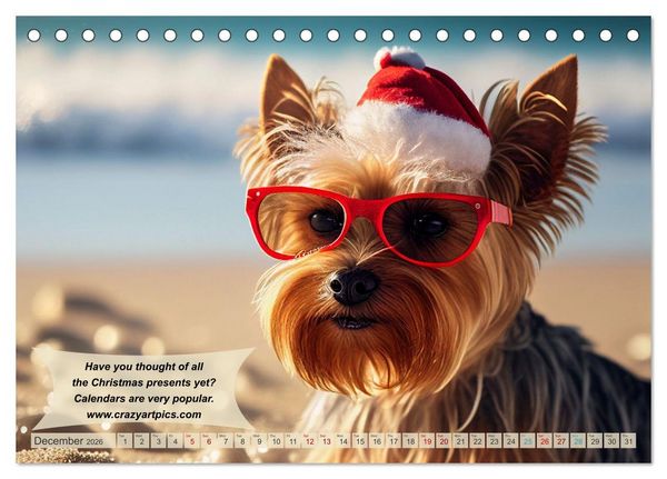 Produktbild: Great fun for Yorkshire Terrier lovers (Desk Calendar 2026 DIN A5 landscape), CALVENDO 12 Month DeskCalendar