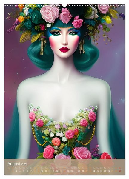 Produktbild: Future Fashion Unveiled (High Quality Premium Wall Calendar 2026 DIN A2 portrait),CALVENDO 12 Month Wall Calendar