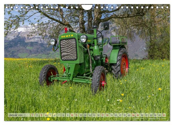 Produktbild: Traktoren &ndash; Nostalgie auf dem Bauernhof (Wandkalender 2026 DIN A4 quer), CALVENDO Monatskalender