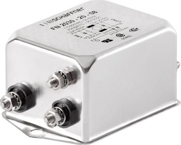 Produktbild: Schaffner FN2030-1-06 FN2030-1-06 Entst&ouml;rfilter 250 V/AC 1 A 20 mH (L x B x H) 64 x 35 x 24.3 mm 1 St.