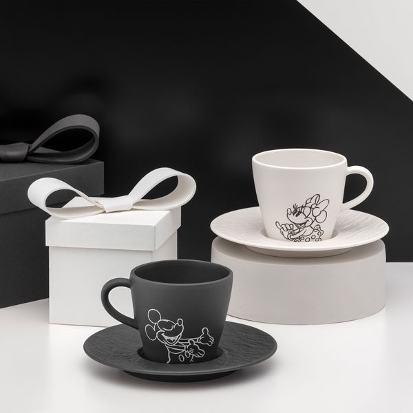 Produktbild: Villeroy & Boch Manufacture - Mickey Mouse Kaffeetasse mit Untertasse, 4-teilig