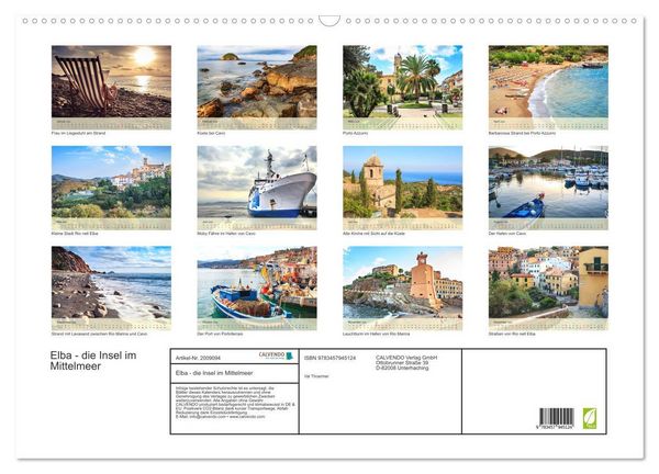 Produktbild: Elba - die Insel im Mittelmeer (Wandkalender 2026 DIN A2 quer), CALVENDO Monatskalender